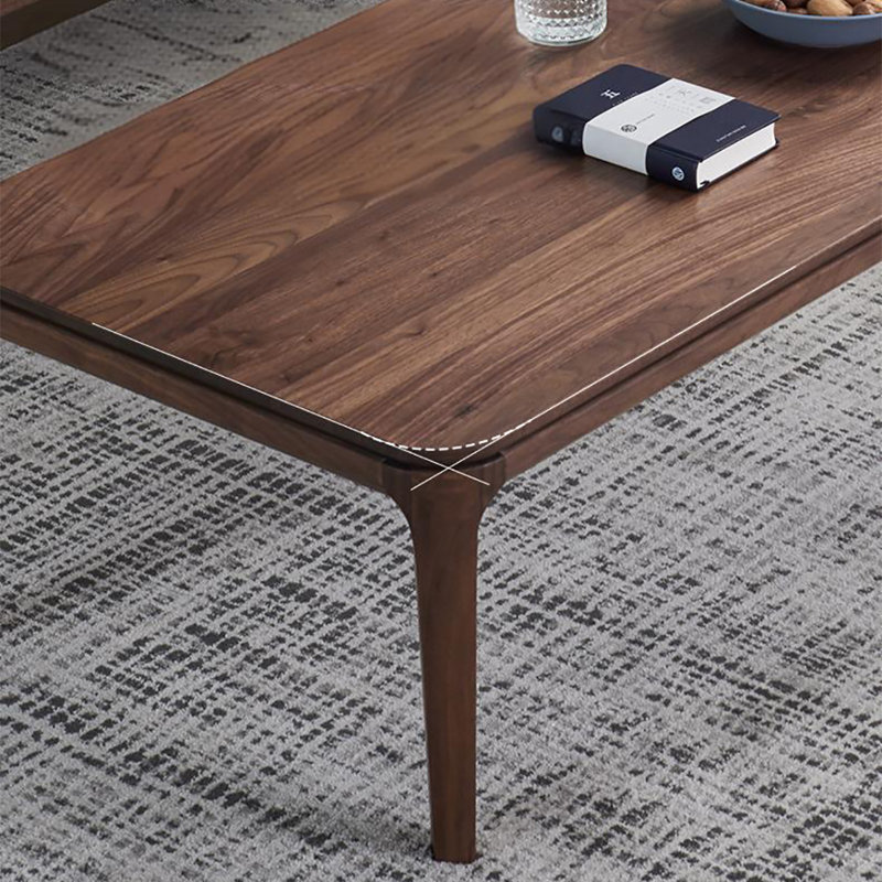 Table basse simple en noyer noir