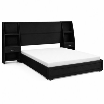 Base de lit plateforme avec rangement grand format moderne