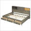 Lit de jour double en bois avec 3 tiroirs de rangement-1429770112