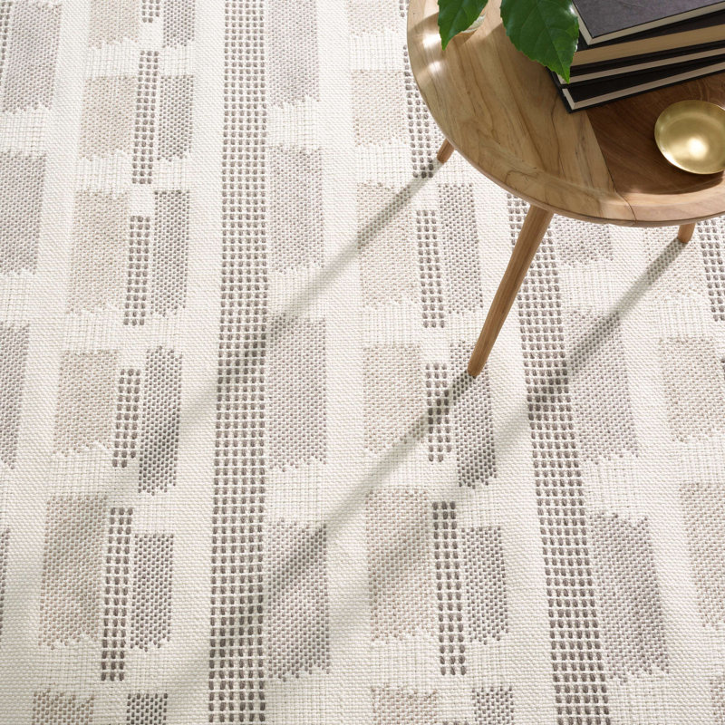 Tread Lightly Grey Handwoven Cotton Rug, Rectangle 5' x 8'