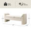 Banc rembourré en tissu 57 po Elizabeth-1698964355