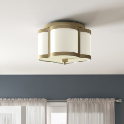 Plafonnier 3 lumières Meridian en laiton naturel