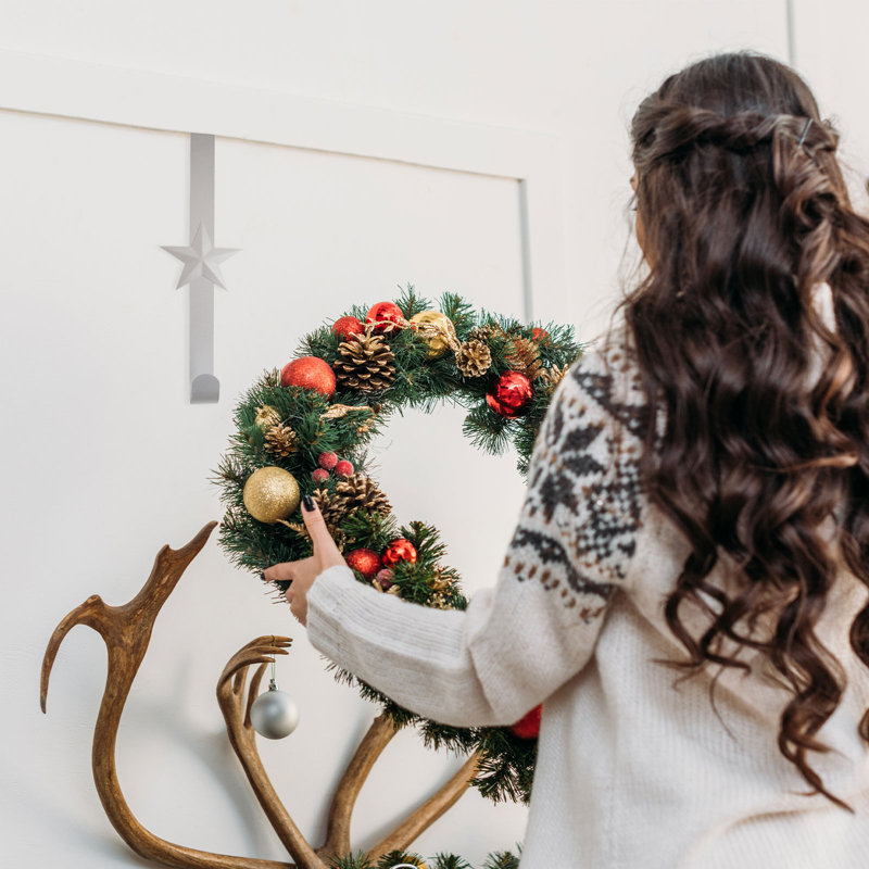 TRIXES Star Wreath Hook – Christmas Decoration Accessory – Festive Essentials - Hanger