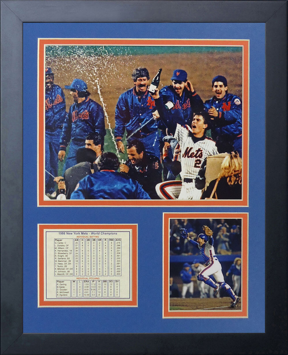 New York Mets 1986 World Series Champions 8 x 10 Framed Baseball Photo