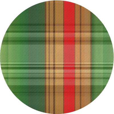 Tapis décoratif vert écossais