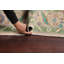 Tapis beige en laine noué à la main de conception unique 9 pi 5 po x 12 pi 8 po