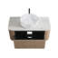 Ensemble de meuble-lavabo cannelé 24 po avec armoire de rangement et tiroirs Avalon-133010635