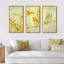 «Yellow Flower Grunge Art», ensemble d'art mural moderne sur toile encadrée-1289822460-1289822434
