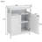 White Bathroom Floor Storage Cabinet With Double Shutters, Coated , Spacious, Easy To Put Together Unit Finish, Spacious Storage, Assembly Guidance