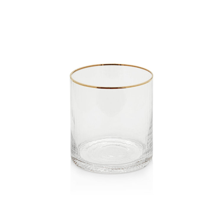 Zodax Centuri Golden Decal Champagne Glasses - Set of 6