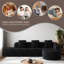 Canapé modulaire incurvé en forme de L de 111,8 pouces, design moderne avec tissu en polyester à poils longs texturé litchi, dossier incurvé avec trois coussins-130344560-130344561