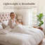 Linen Cotton Duvet Cover Queen Set - Soft Breathable Bedding Set with Natural Texture For All Season-1291394267-1294458203