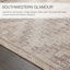Tapis géométrique en polyester tissé à la machine lavable à la machine en beige / bourgogne-68307917