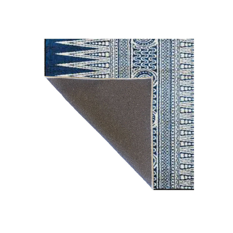 Tapis rayé à motif géométrique lavable, Sous-tapis carré 3 pi 3 po inclus