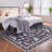 Living Room Rugs Ultra-Soft Modern Floral Insect Accent Rug with Non-Slip Backing, Non-Shedding Low Pile Indoor Carpet, Washable Floor Cover, Easy Cleaning, for Bedroom, Office-1901306229-1901306225