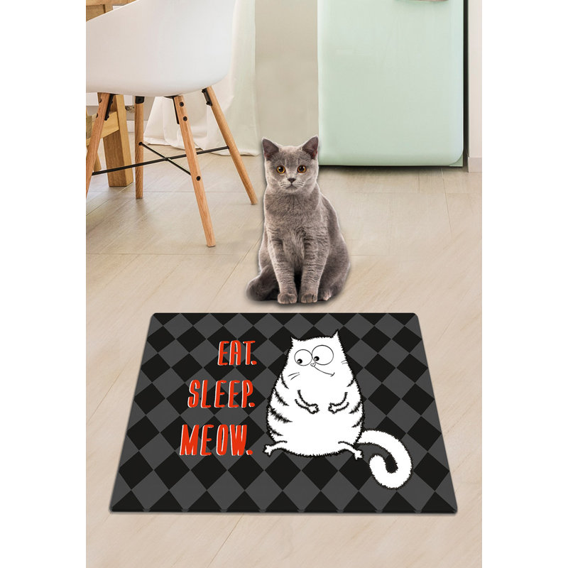 Tapis pour litière de qualité supérieure, antidérapant, 15,8 po x 23,6 po | 100% PVC, lavable à la machine à 86 ° F | Durable, facile à nettoyer, garde les planchers sans dégâts et réduit le suivi pour une maison heureuse