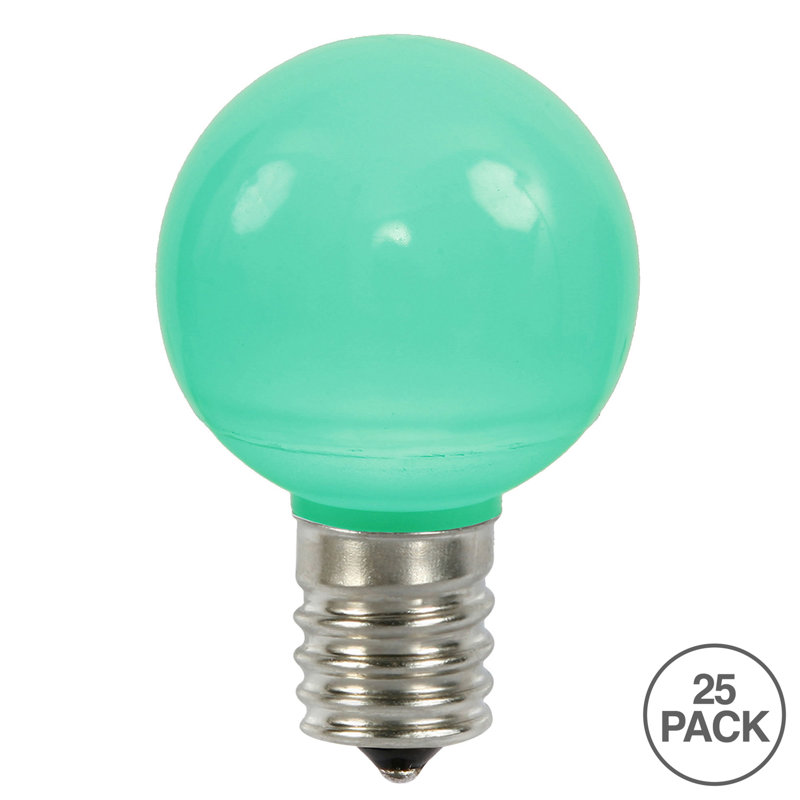 Vickerman G50 Green Ceramic LED Replacement Bulb, Package Of 25