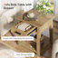 Table d'appoint avec tiroir, table de bout en bois à 2 niveaux avec tablette de rangement