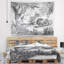 Lion mangeant la tapisserie de l'homme Animal-28485070