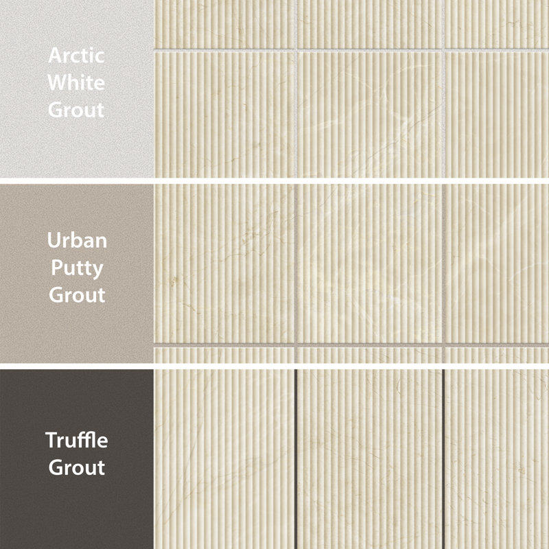 Reve Roseliere Deco 11-3/4 in. x 23-1/2 in. Porcelain Wall Tile, Beige