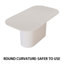 Table de salle à manger 63 po 63 po et 6 chaises courbées sans accoudoirs, siège confortable pour 4 à 8 personnes avec un bon rapport qualité-prix-400930697