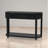 Solid Mango Wood Entryway Console Table with Black Sandblasted Finish-131970841