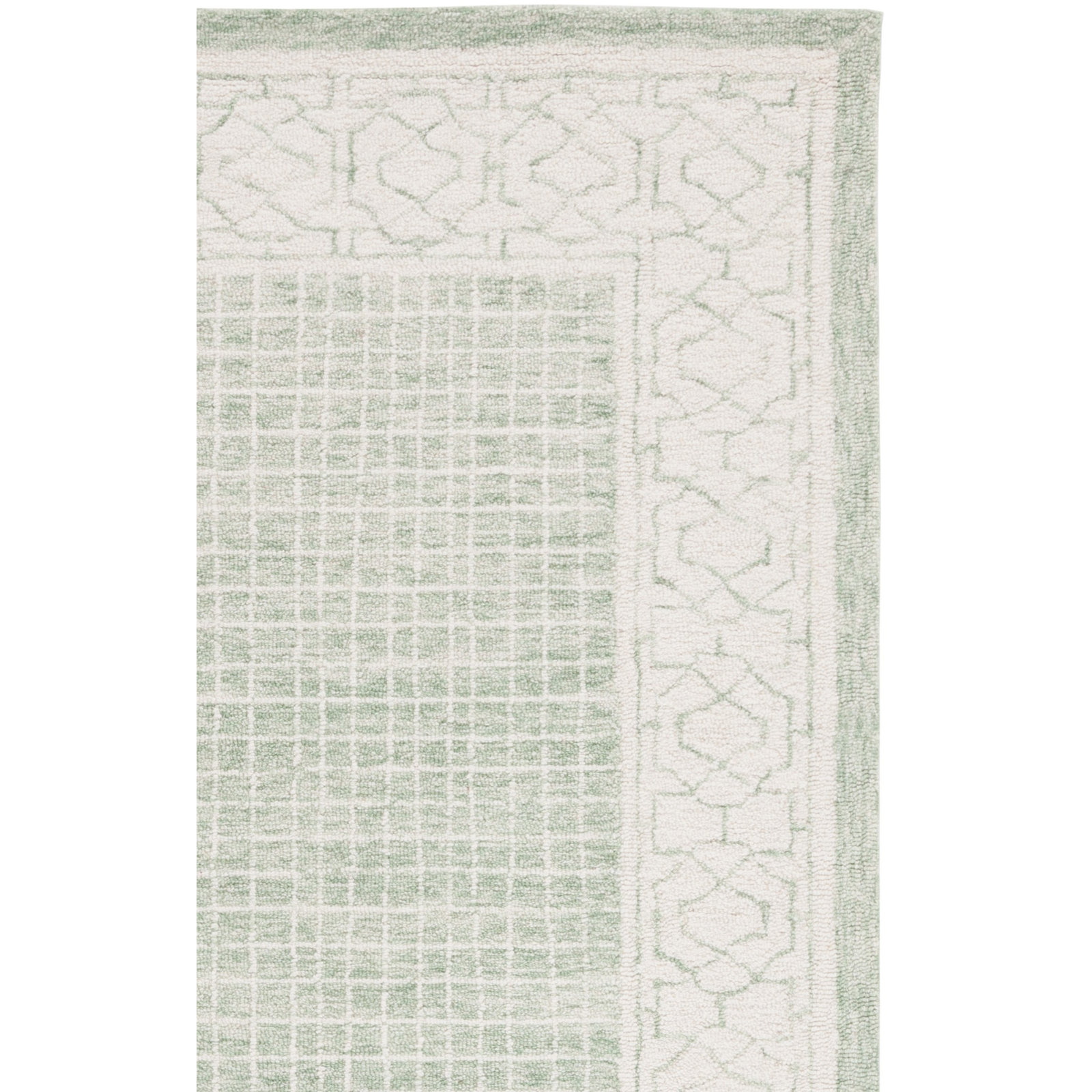 Ebony 278 Hand Tufted Indian Wool Pile Geometric Rug, Rectangle 6' x 9'