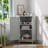 Modern Style Grey Triangle Corner Storage Cabinet With Adjustable Shelves For Living Room And Entryway. - Bathroom Ample Shelves. Durability-1637192238