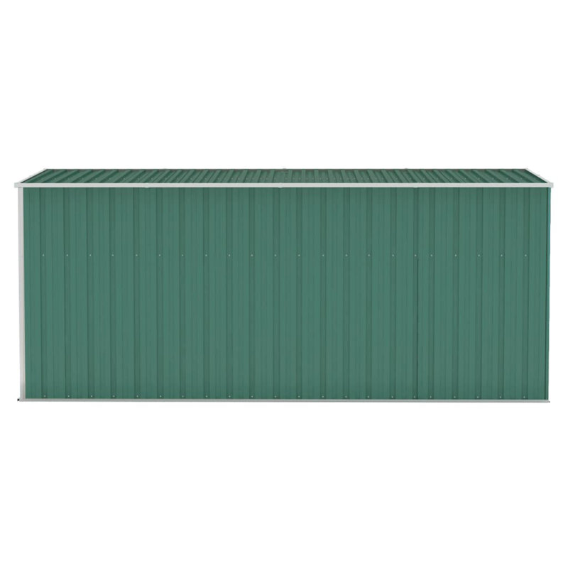 Green Galvanized Steel Wall-Mounted Garden Storage Shed