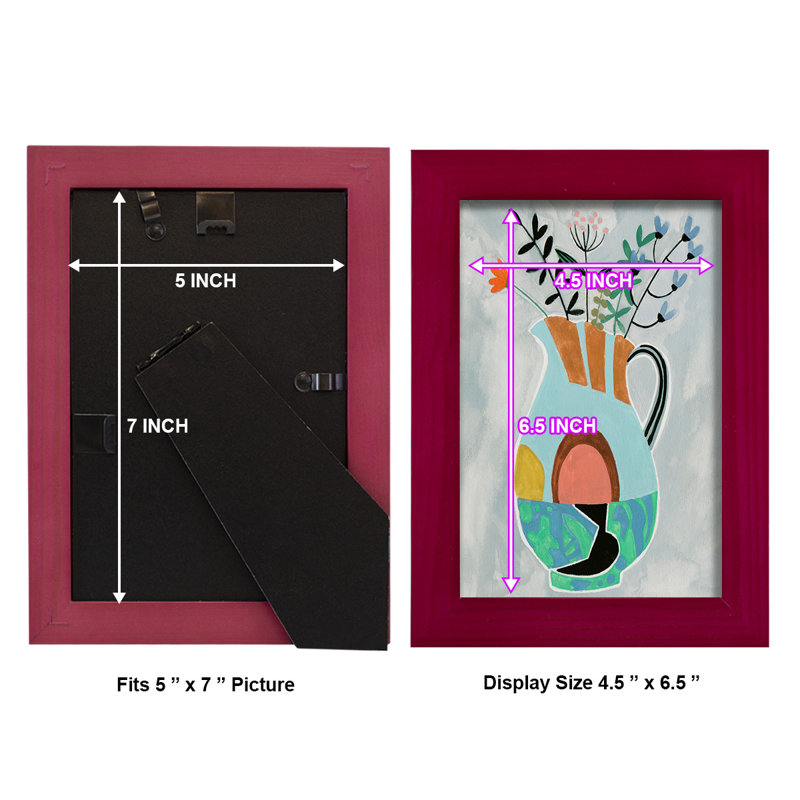 Ganpot Collage Vase III - Single Picture Frame Print, Red, 6" H x 4" W x 1" D