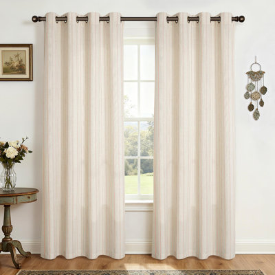 Paire de rideaux semi-transparents avec œillets Farmhouse