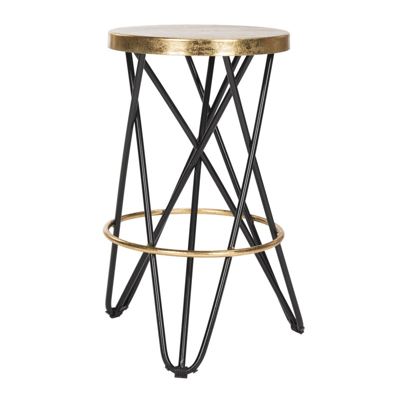 Dimitri Iron Bar Stool, Black