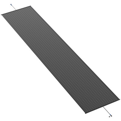 Tapis chauffant pour la neige chauffée, tapis chauffant électrique en caoutchouc antidérapant 120 V avec prise GFCI, déneigement et protection IP65 imperméable pour les marches, la porte d'entrée, l'allée