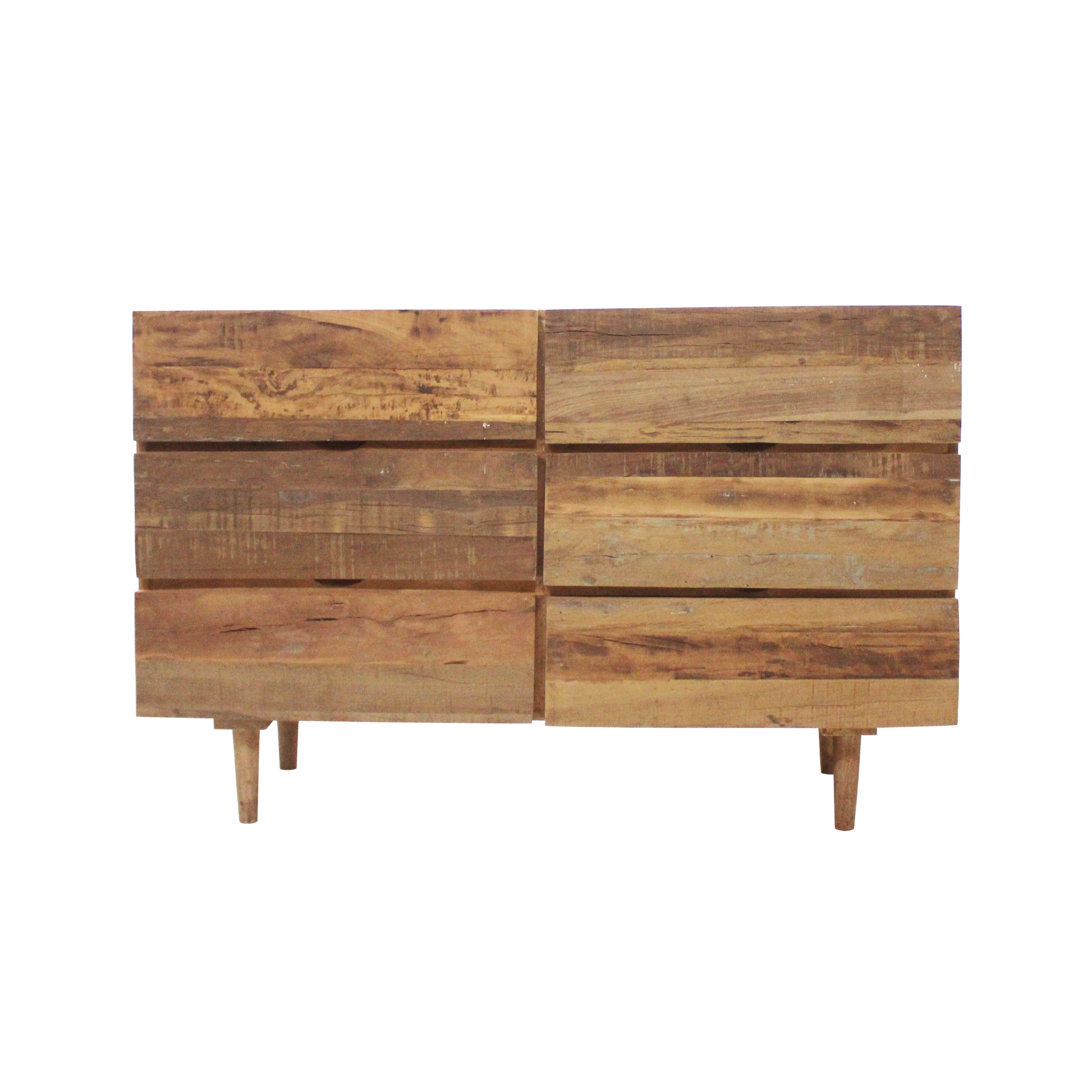 Joyner Solid Wood 130cm W 6 - Drawer Chest of Drawers
