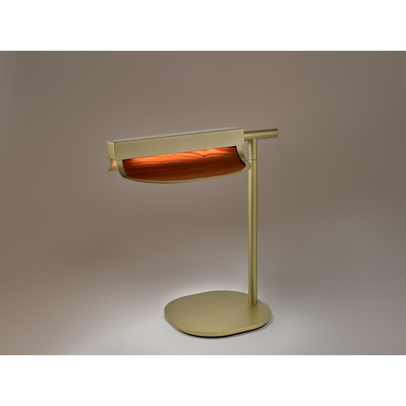 Omma LED Table Lamp, Natural Cherry, Gold