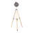 Floor Lamp in Natural Wood and Antique Metal