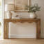 Console de 63 po, canapé d'entrée en bois avec rangement