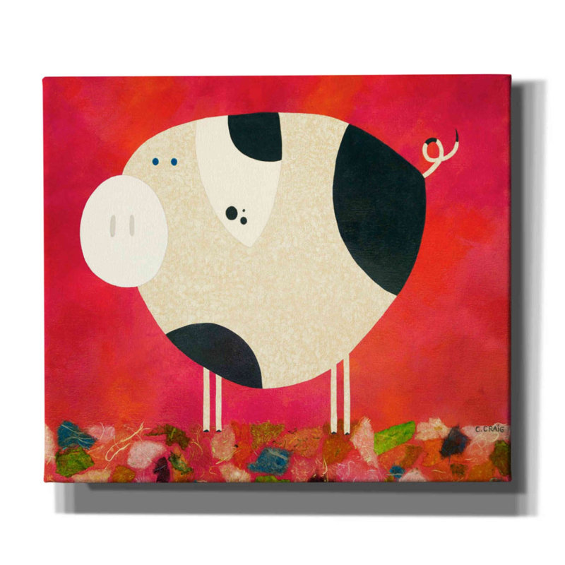 «Pig Newton réversible» par Casey Craig, impression sur toile, H 26 po x l 30 po x P 1,5 po