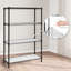 Étagère grillagée à 4 niveaux à hauteur réglable NSF avec doublure, L 6 po x l 14 po x H 54 po, noir-13114997