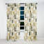 Green Cubic Botanical Dreams I - Rideau patchwork - Velours obscurcissant - 1 panneau-95458098