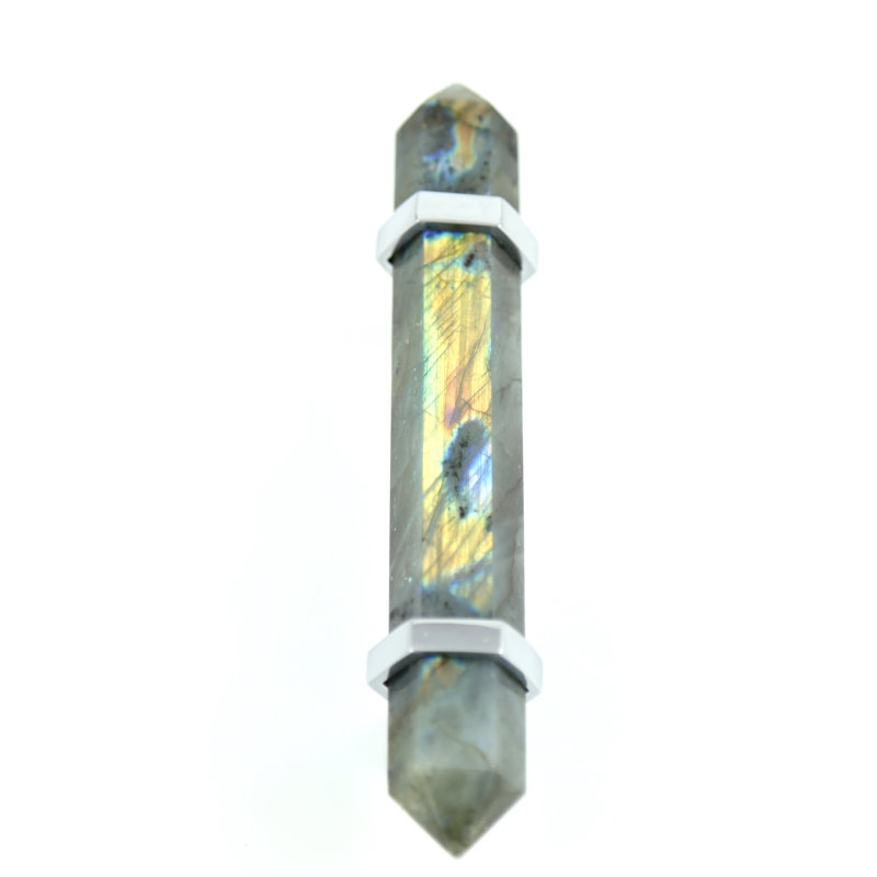 Poignée barre 3" labradorite center to central, Chrome