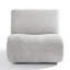 Fauteuil d'appoint pivotant rembourré avec dossier amovible Caleb-1881840411