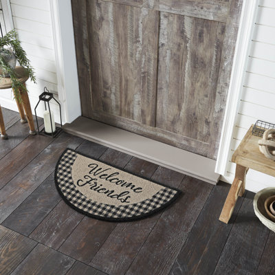 Tapis «Finders Keepers Welcome Friends Coir» demi-cercle 16,5 x 33