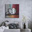 Latitude Run® «Red Abstract» par Linda Woods, art mural en métal, 12 po x 12 po-936842302