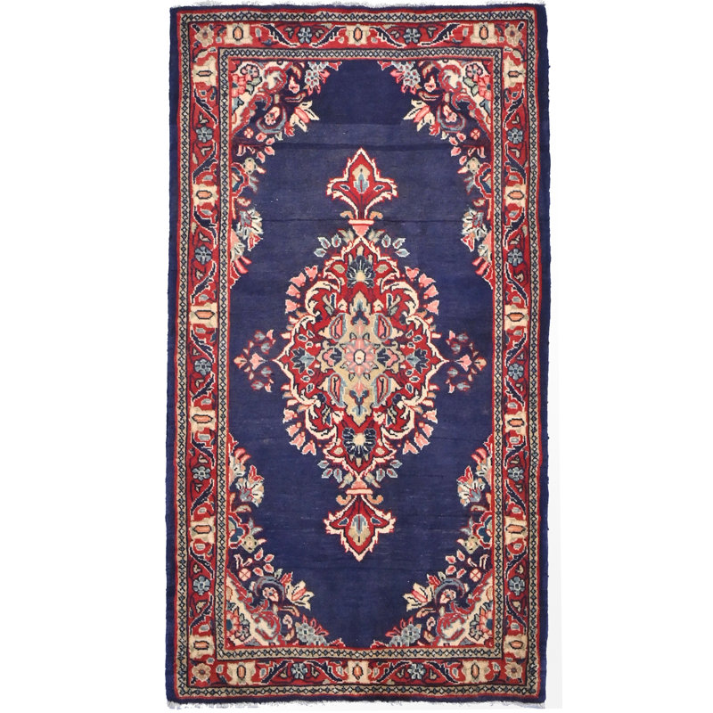 Tapis oriental traditionnel rétro 2 pi 4 po x 4 pi 2 po