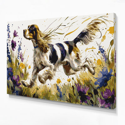Dogs English Cocker Spaniel Beige Canvas Wall Art