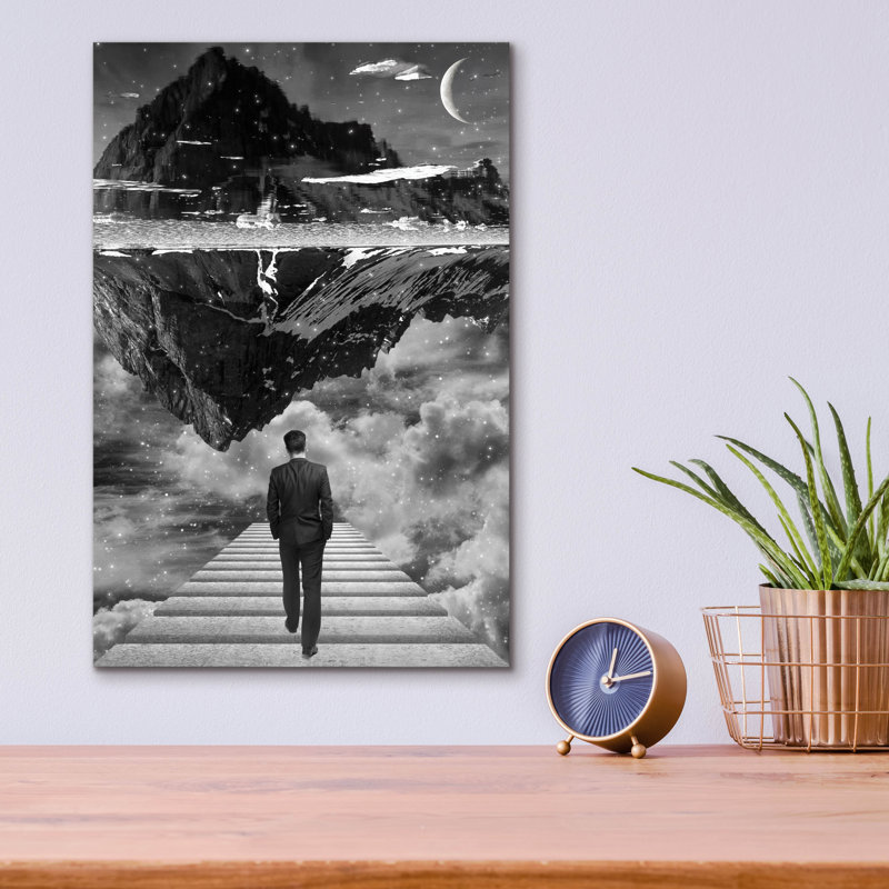 «Wandering» par Elo Marc, art en verre acrylique Wal, H 16 po x l 12 po x P 0,13 po