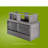 Deneishia Large Stackable Reptile Enclosure Connector for Modular Habitats in Grey-88245602-133966593
