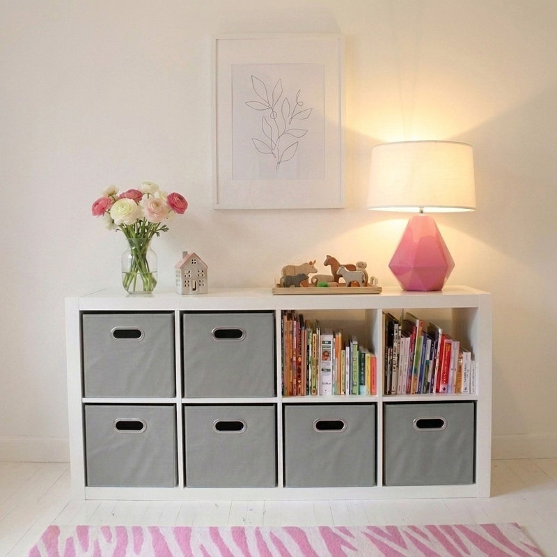 Ensemble de bacs de rangement en tissu Wayfair Basics®, Gris