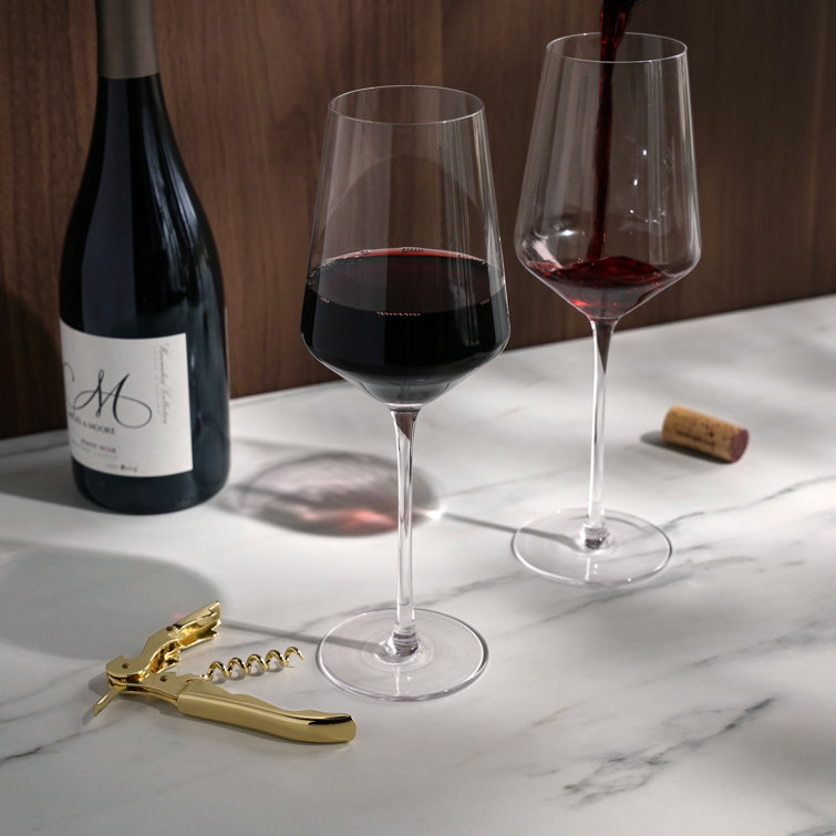 Viski Silver Wine Glasses, Stemless Wine Glass Set, Stainless